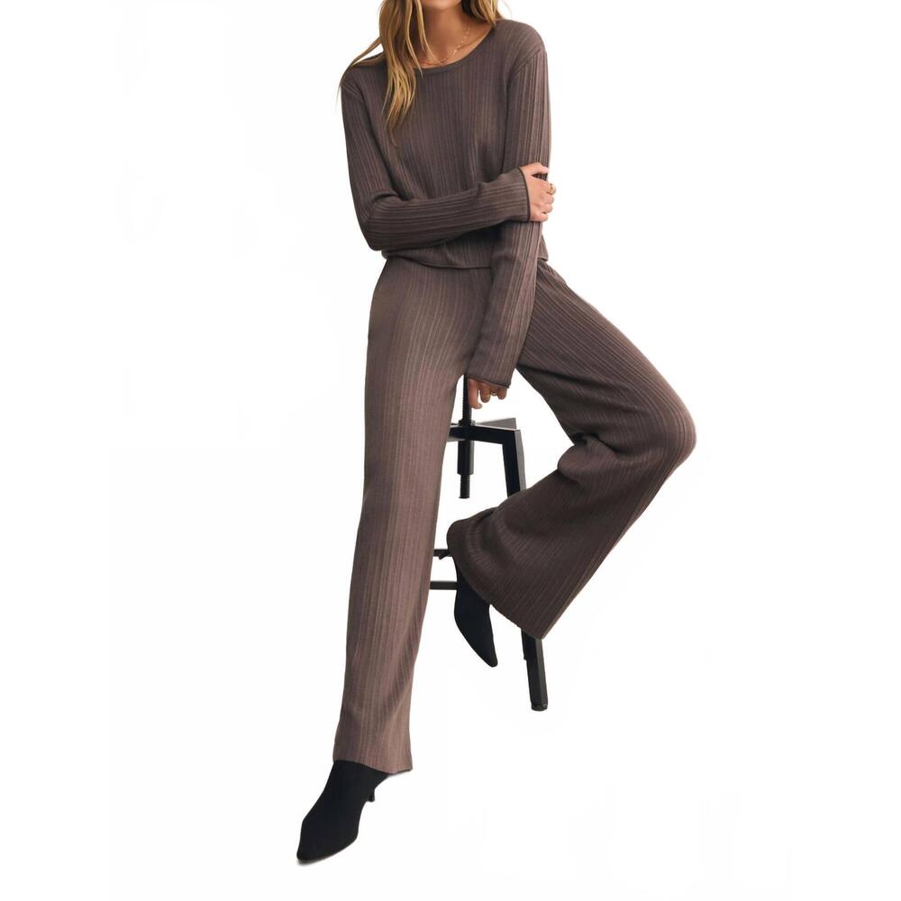 NEW Z SUPPLY du monde sweater pants in burnt ash heather - Picture 4 of 4